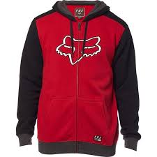 Sweat-shirt Fox Racing Destrakt Zip Fleece Rouge