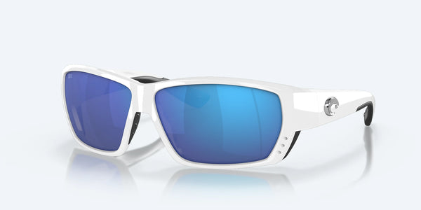 Lunette Costa Sunglasses Tuna Alley 25 White Blue Mirror Polarisée 580G 06S9009 7879