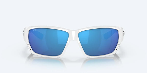 Lunette Costa Sunglasses Tuna Alley 25 White Blue Mirror Polarisée 580G 06S9009 7879