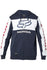 Destockage Sweat-Shirt Fox Racing Honda Zip Fleece Bleu Blanc Rouge